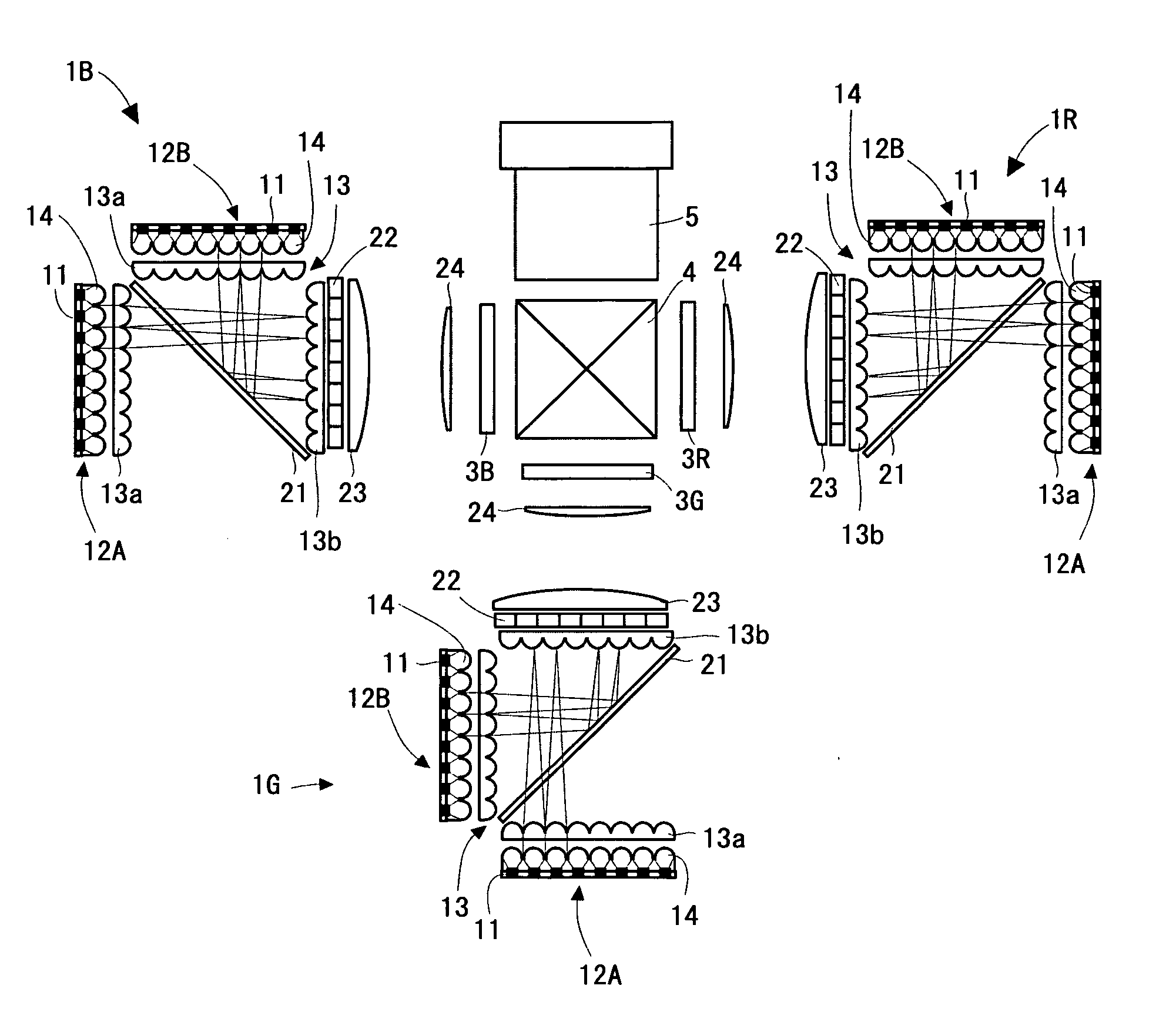 Illuminating device and projection type video display