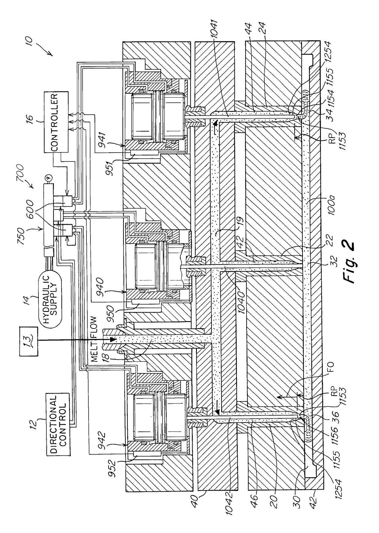 Large part injection mold apparatus and process