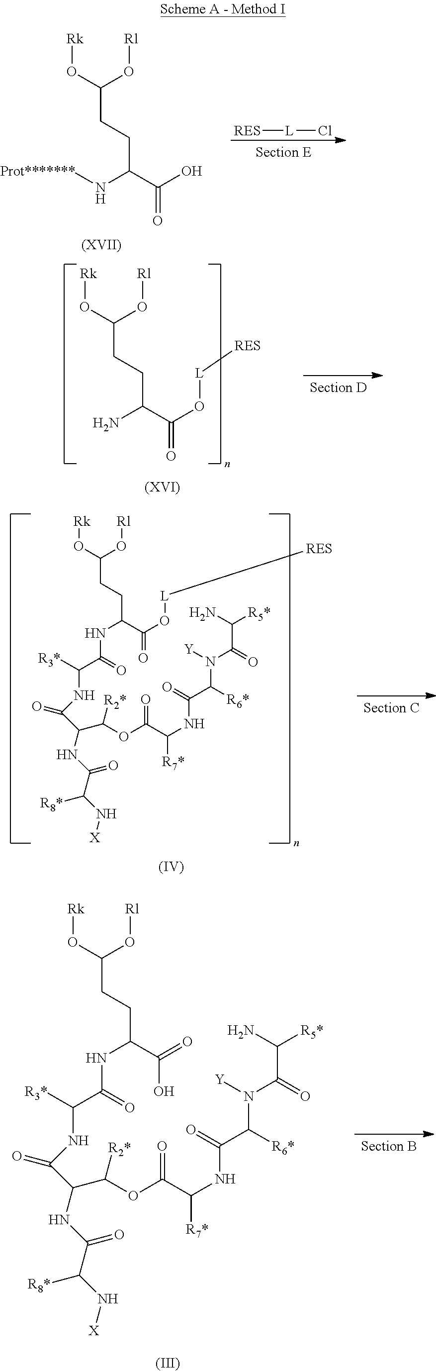 Novel Aldehyde Acetal Based Processes for the Manufacture of Macrocyclic Depsipeptides and New Intermediates