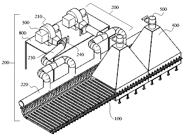 Roller kiln cooling device