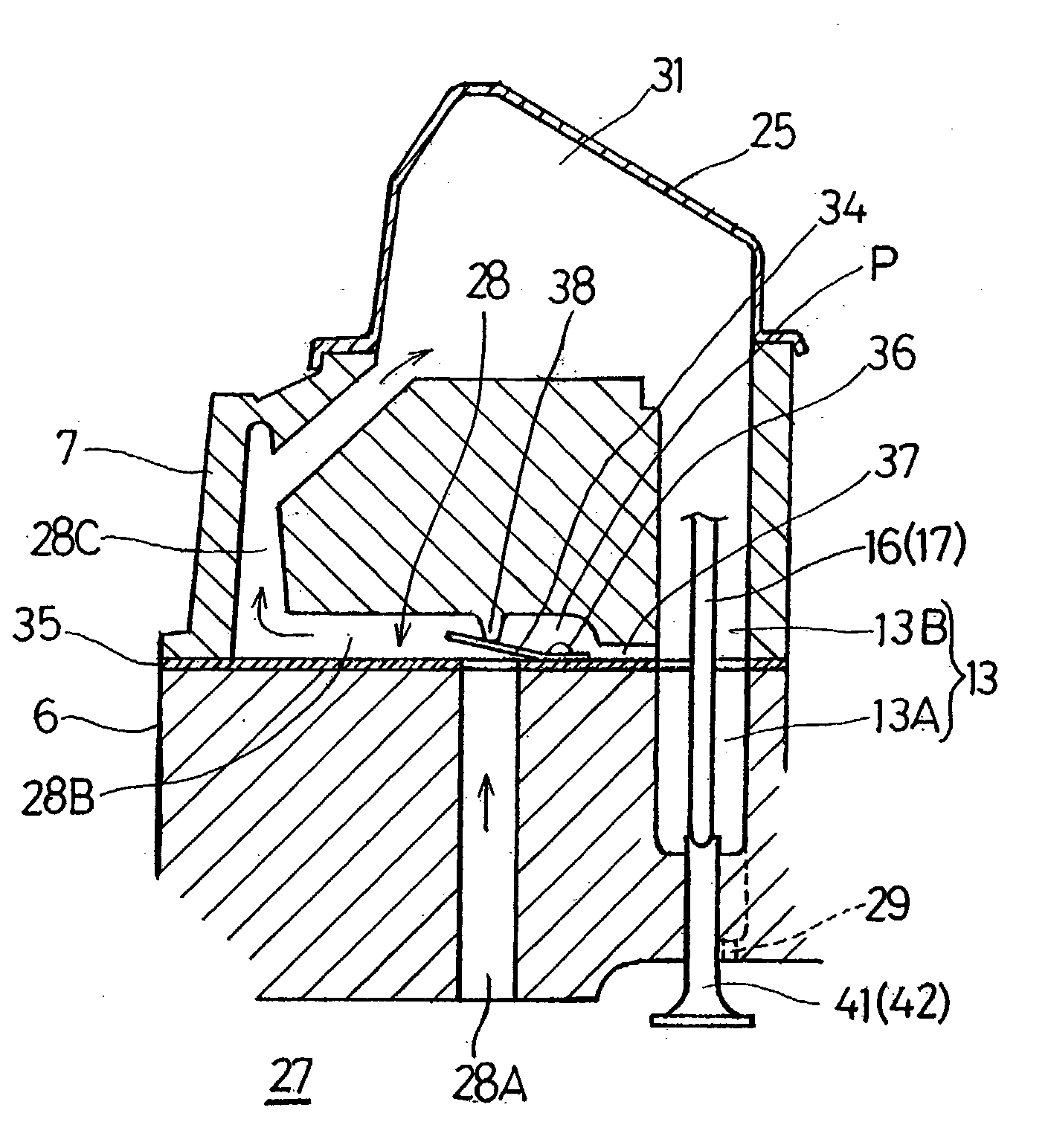 Four-cycle overhead valve engine