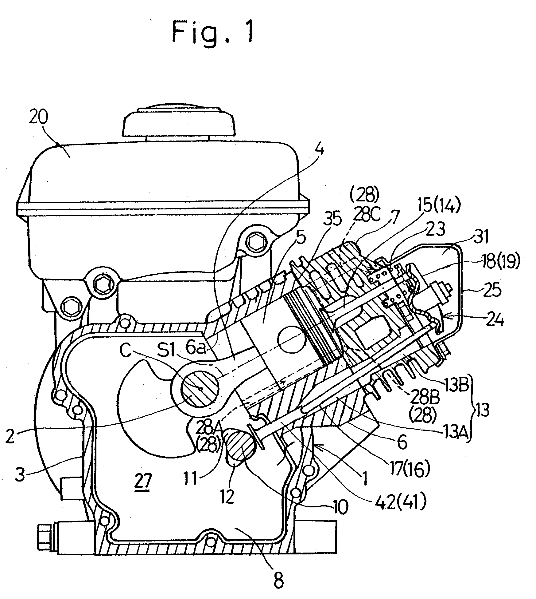 Four-cycle overhead valve engine