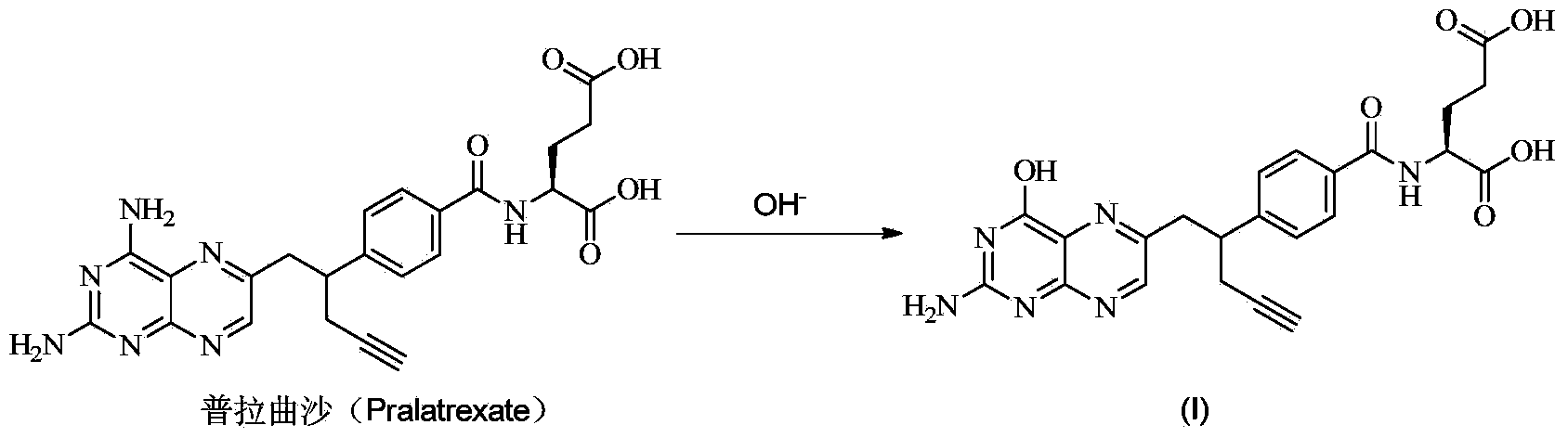 Pralatrexate degradation impurity and preparation method thereof