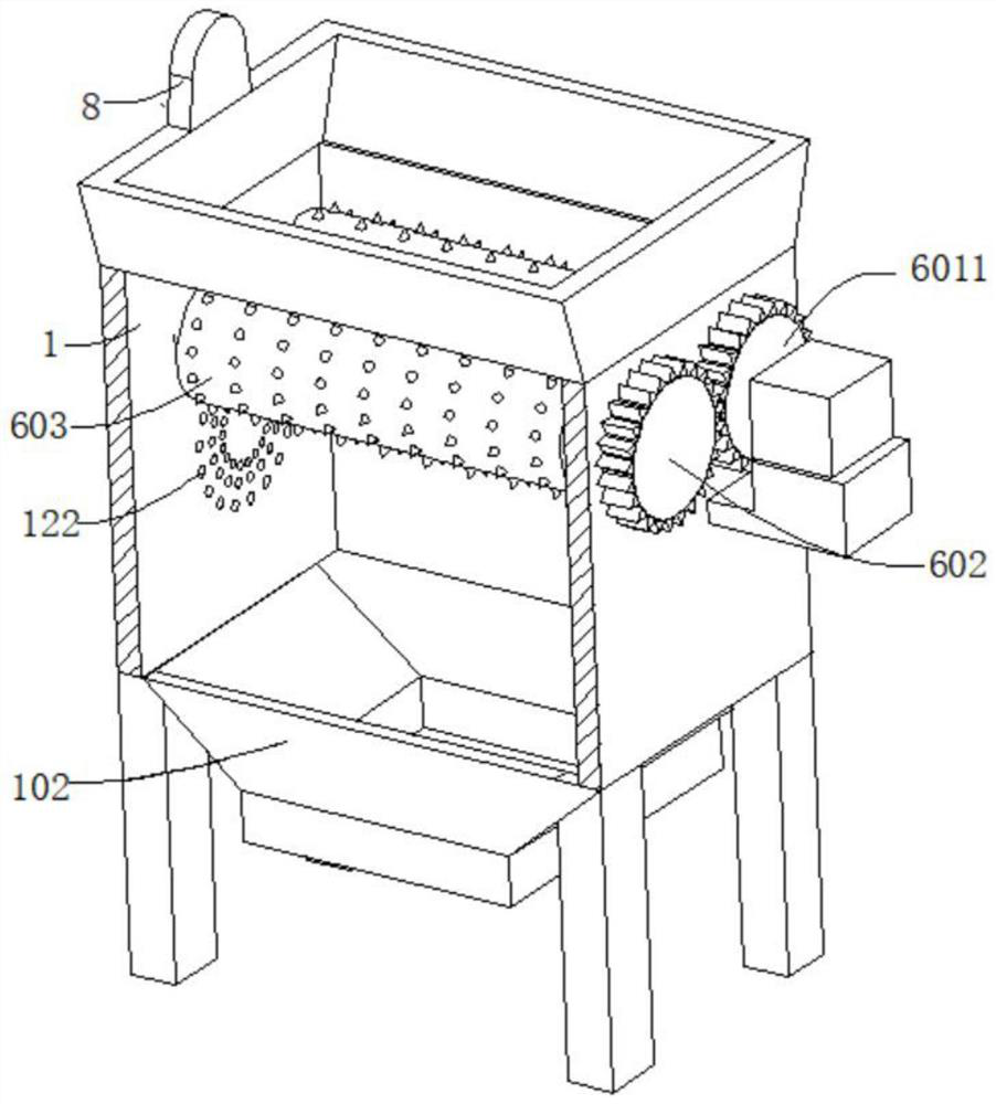 Construction waste crushing device for construction engineering and using method thereof