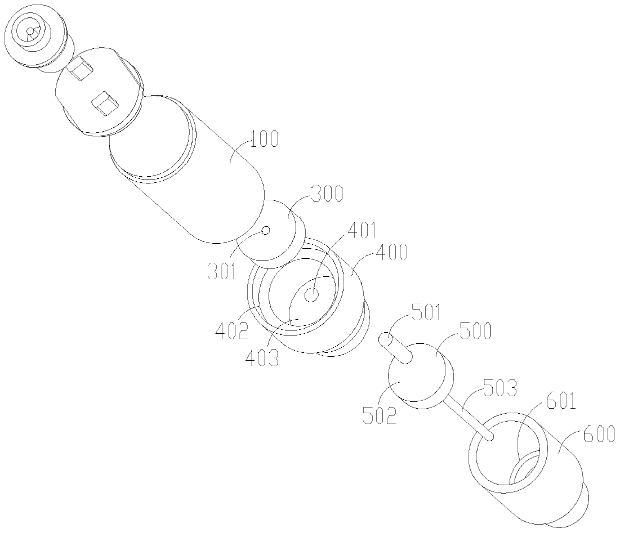 Telescopic device for tattooing instrument