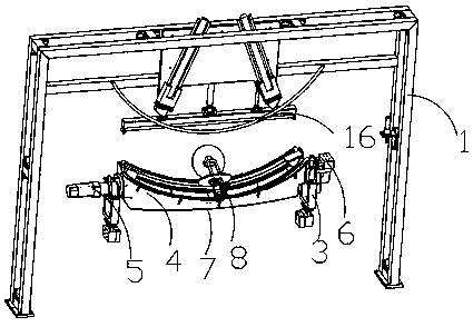 Automatic pasting and covering machine for pasting and covering adhesive tapes on curved panel