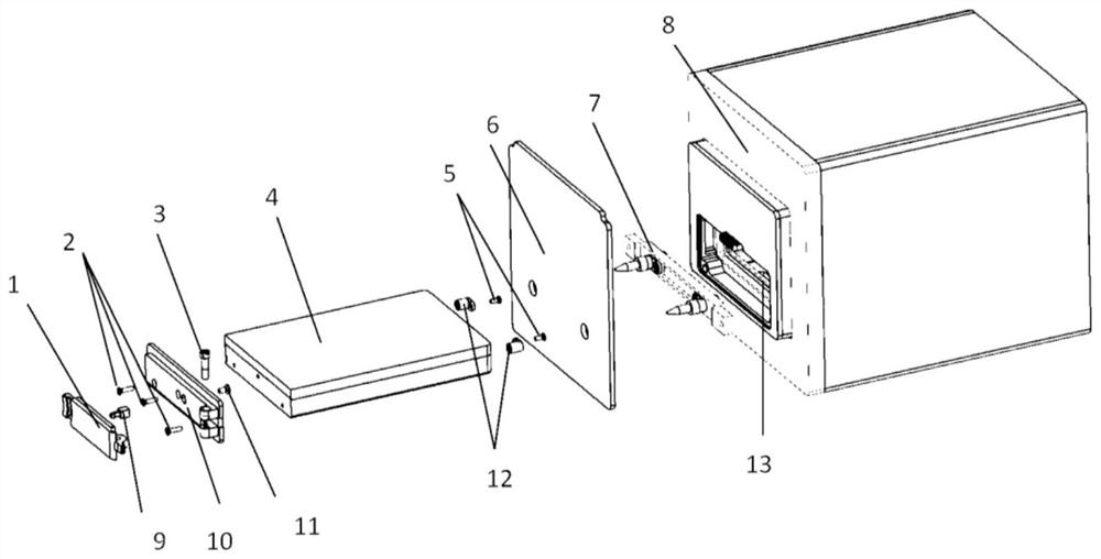 Rapid ejection and quick locking structure of storage disk of airborne recording equipment