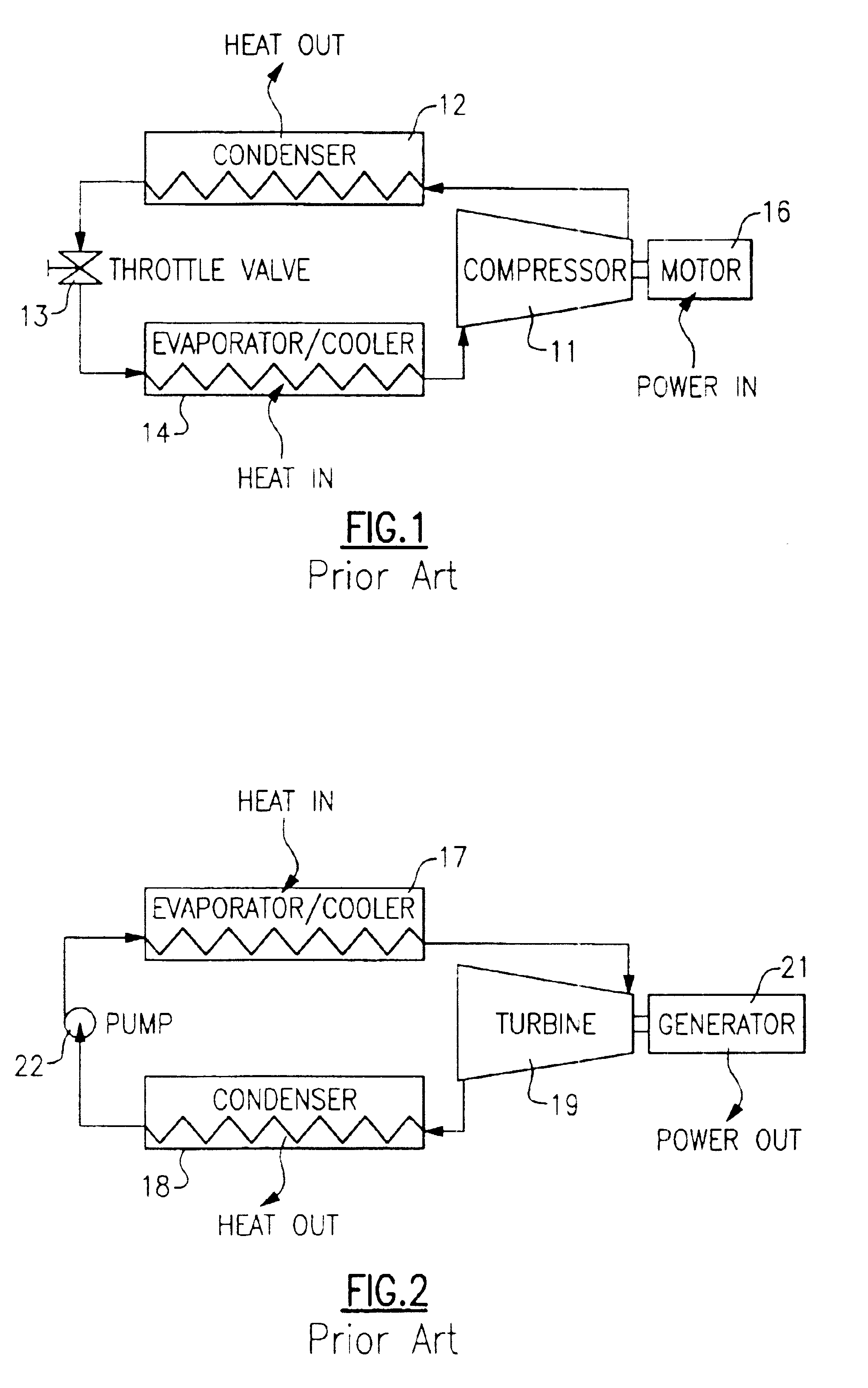 Combined rankine and vapor compression cycles