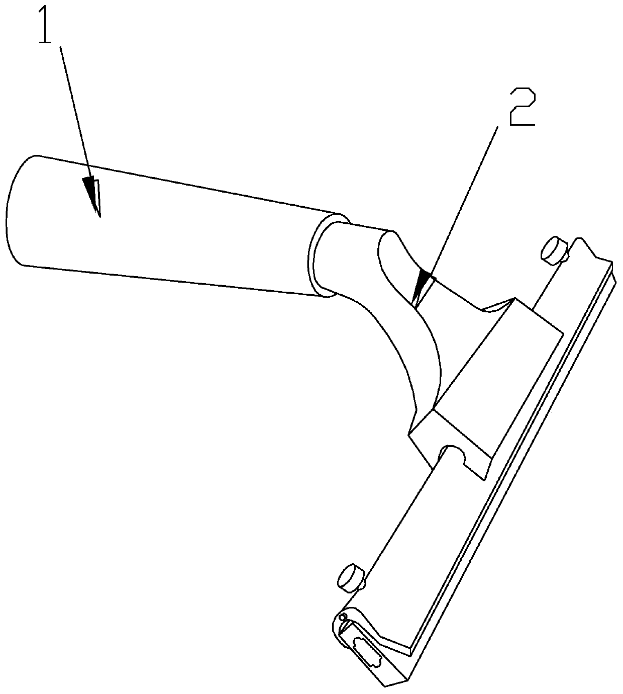 A car windshield cleaning device that uses deformation to automatically adhere to curved surfaces