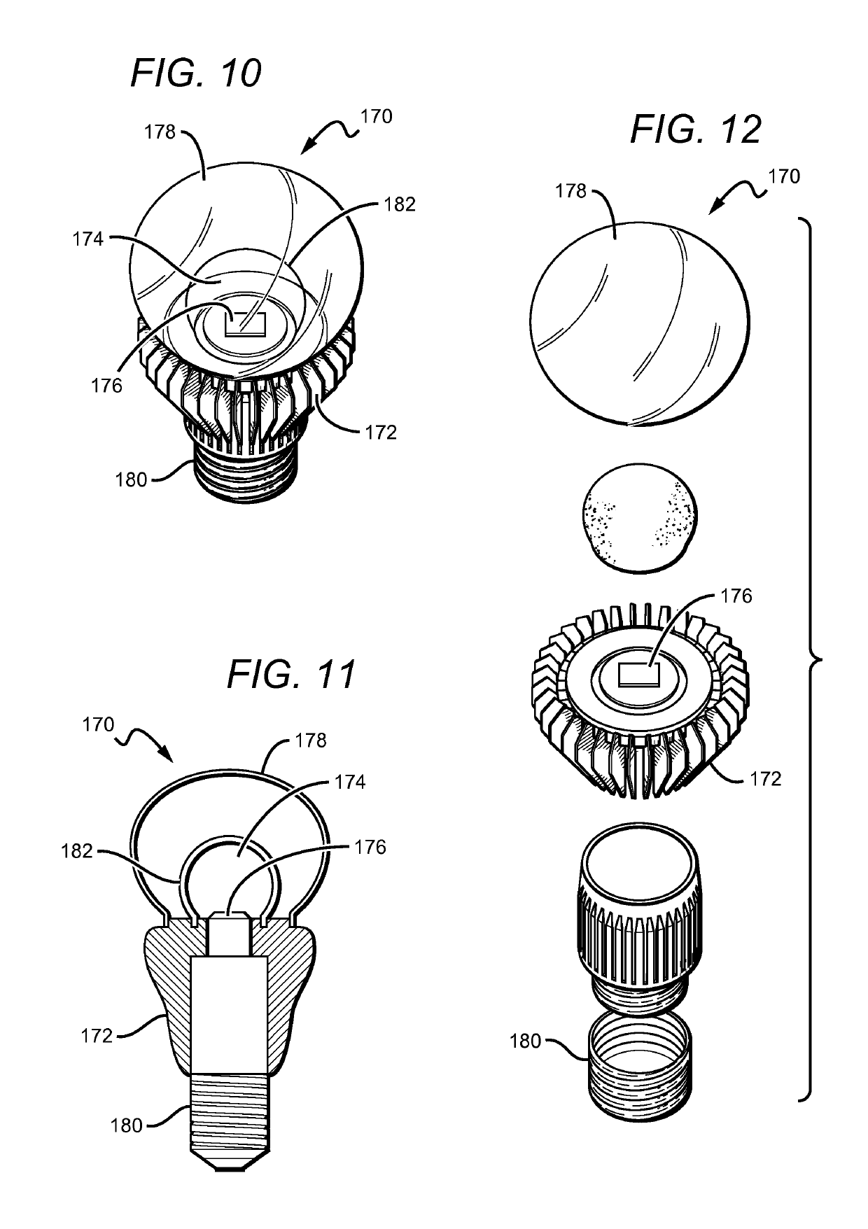 Solid state lamp with light directing optics and diffuser