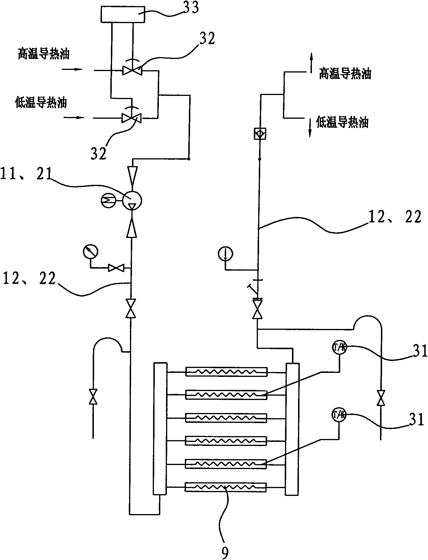 Hot-pressing system for manufacturing board by utilizing crop straws