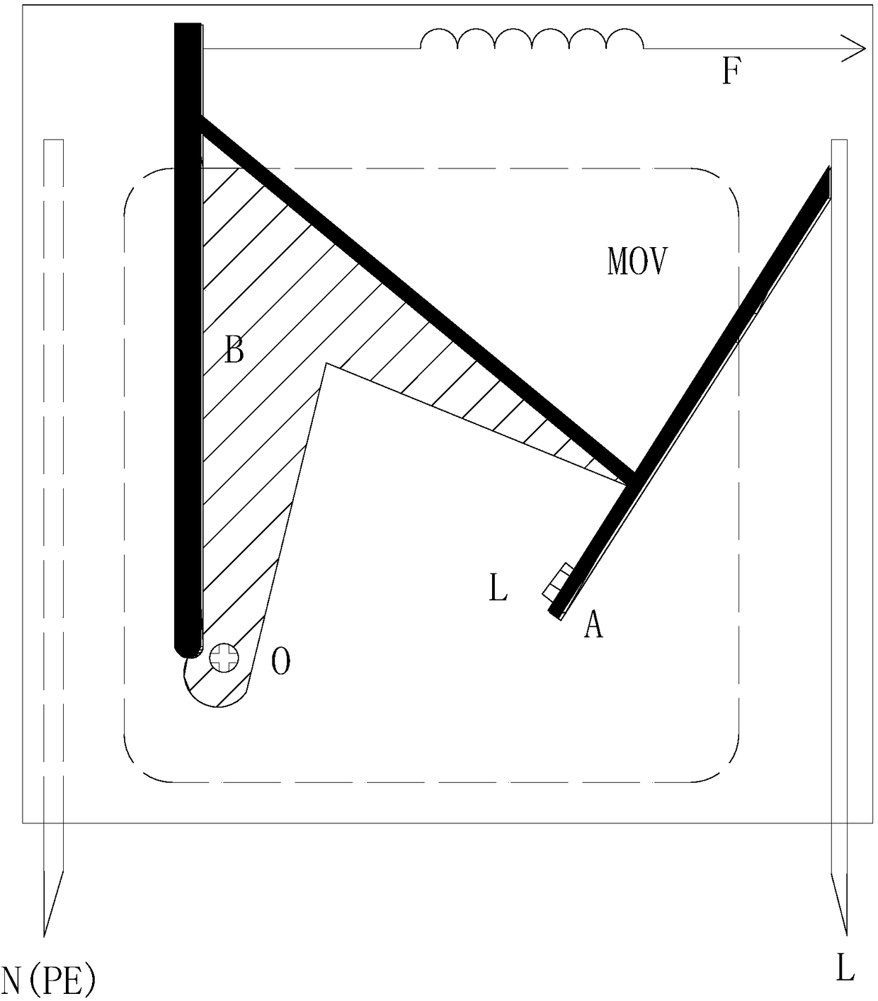 Tripping mechanism and surge protection device equipped with tripping mechanism