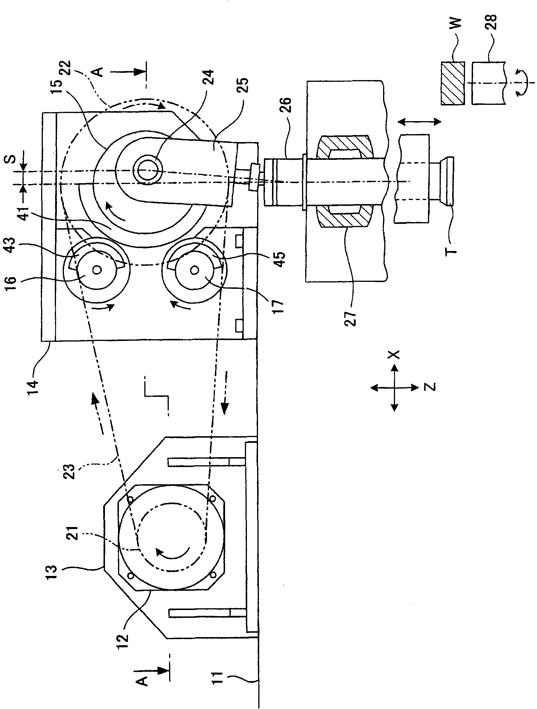 Vibration-suppressing mechanism for gear-shaping machine