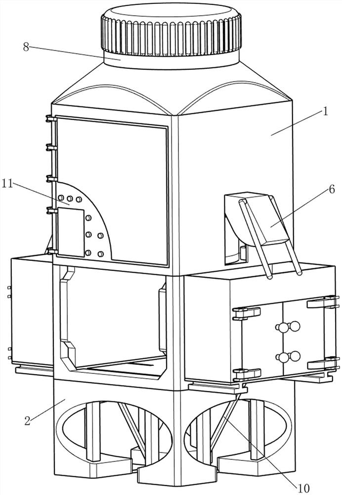 Powdery medicine grinding and collecting device