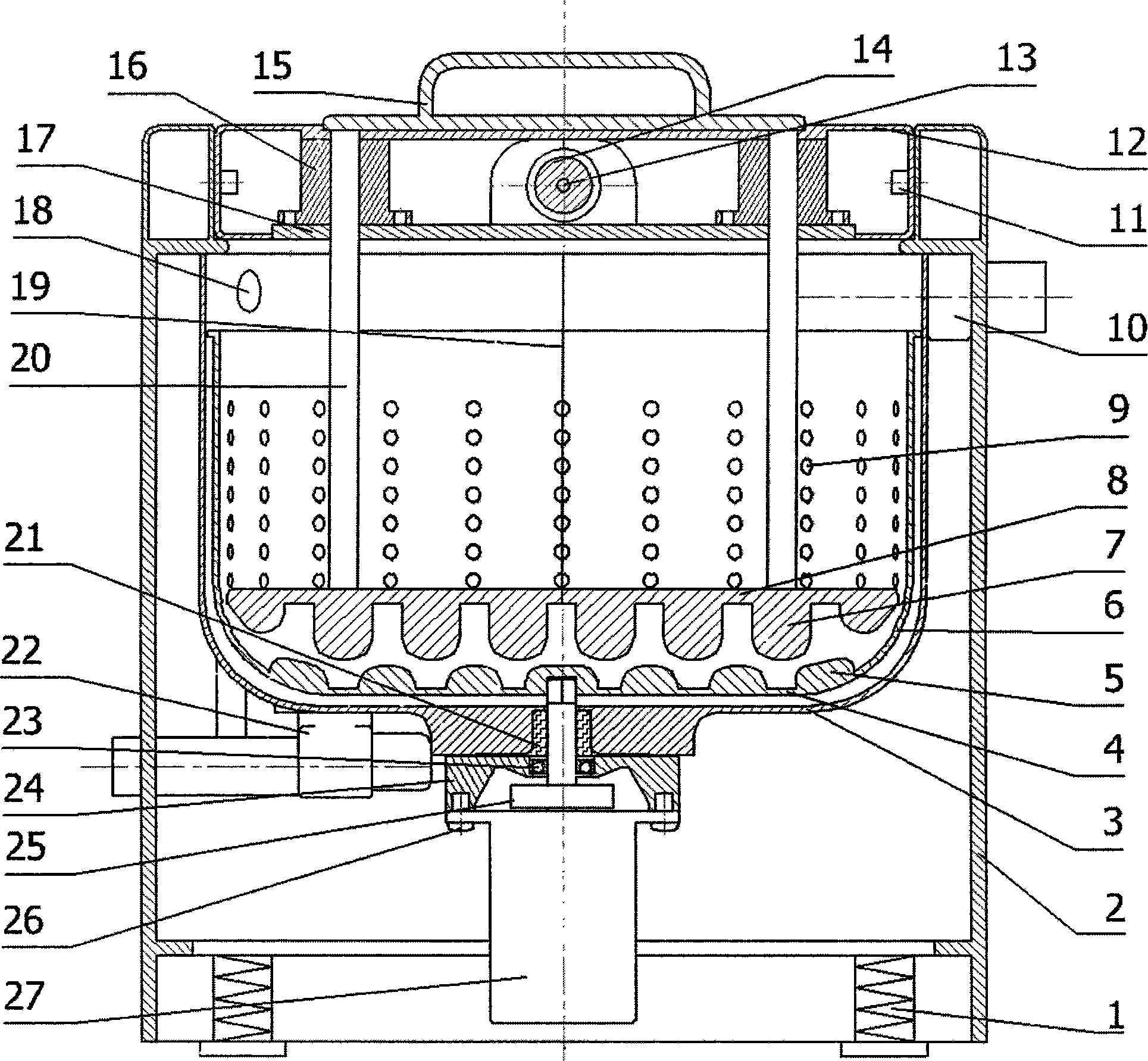 Micro full-automatic hand-rubbing-type washing machine