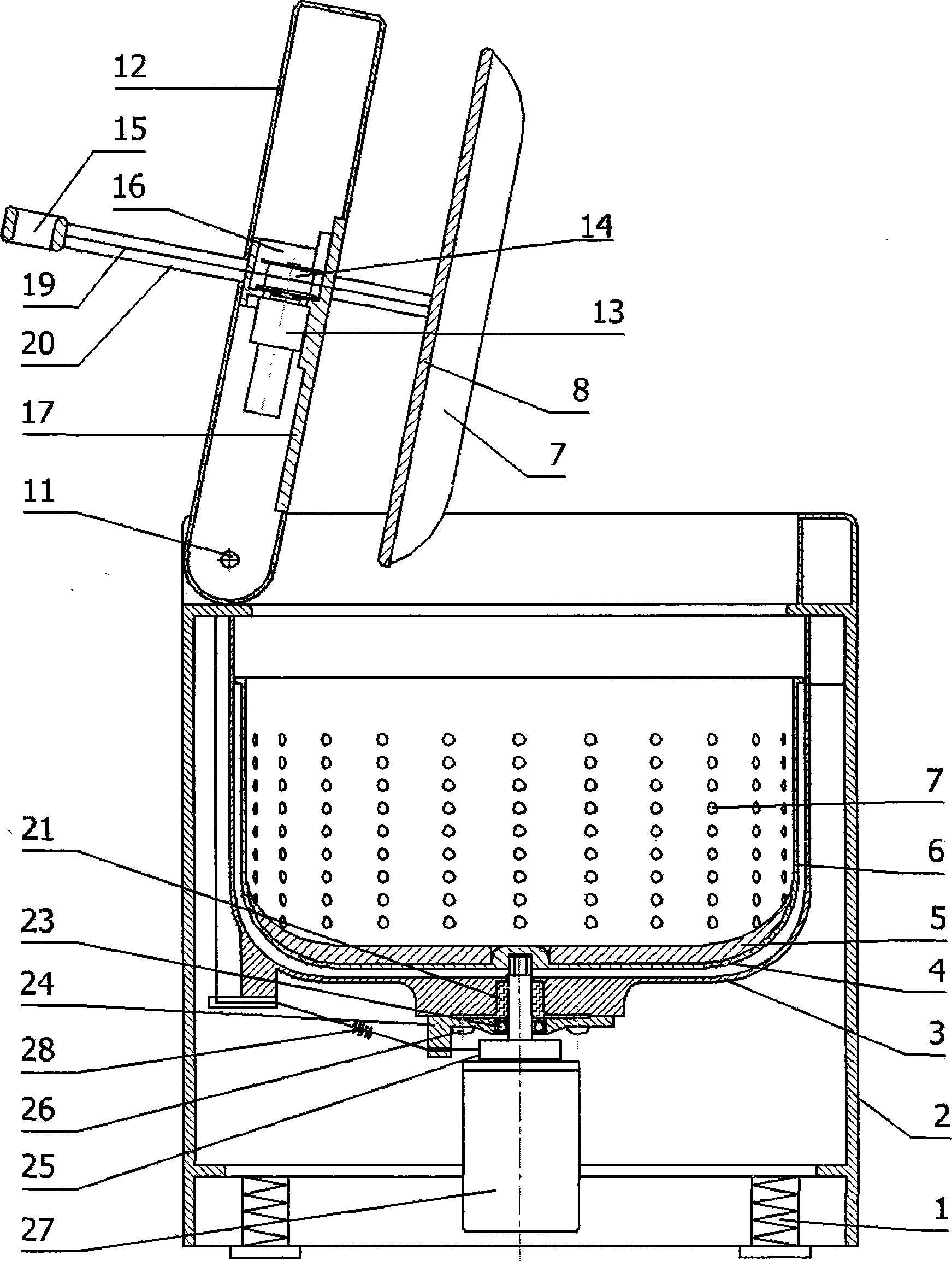 Micro full-automatic hand-rubbing-type washing machine