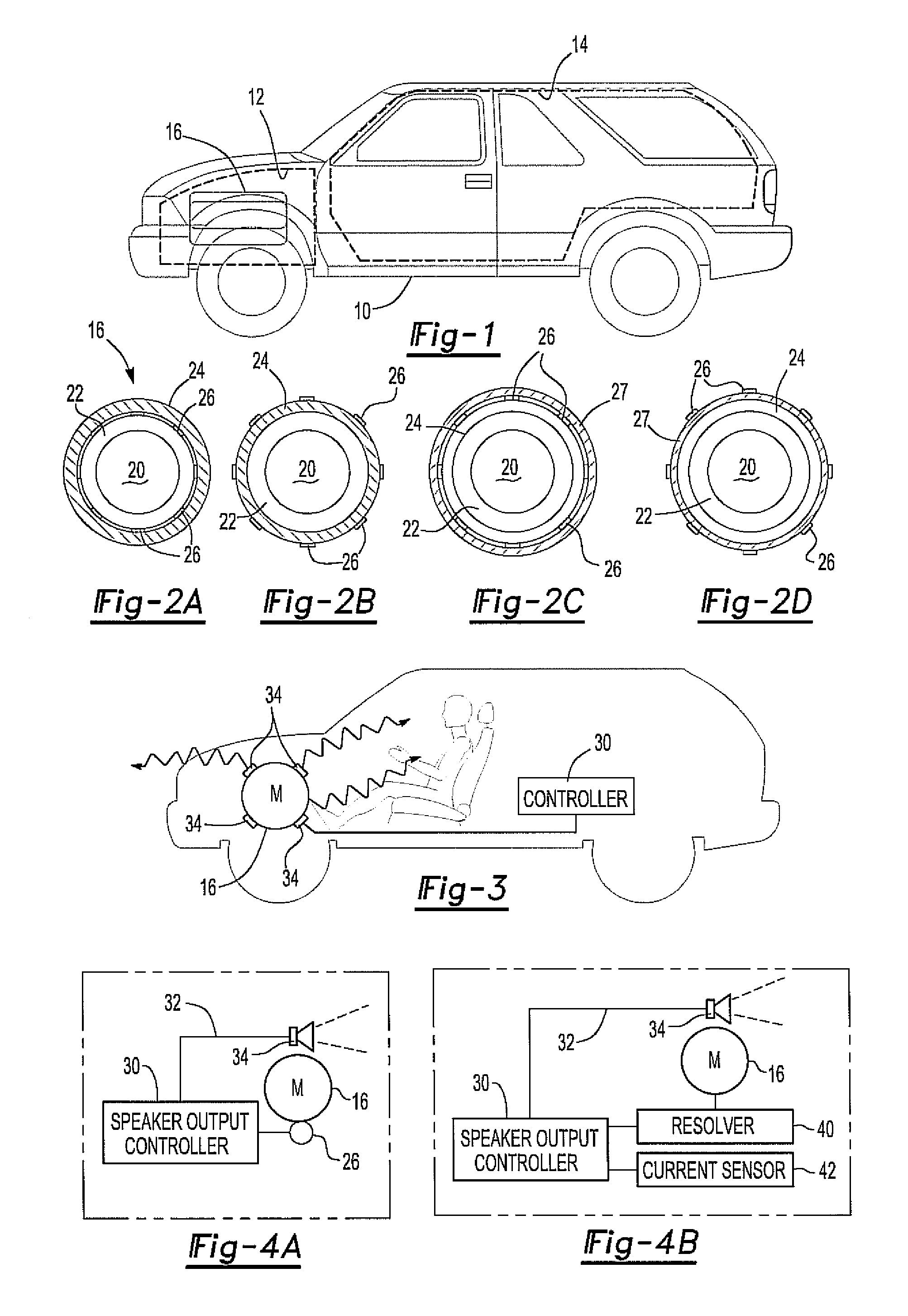 Noise reduction system for an electrically poered automotive vehicle