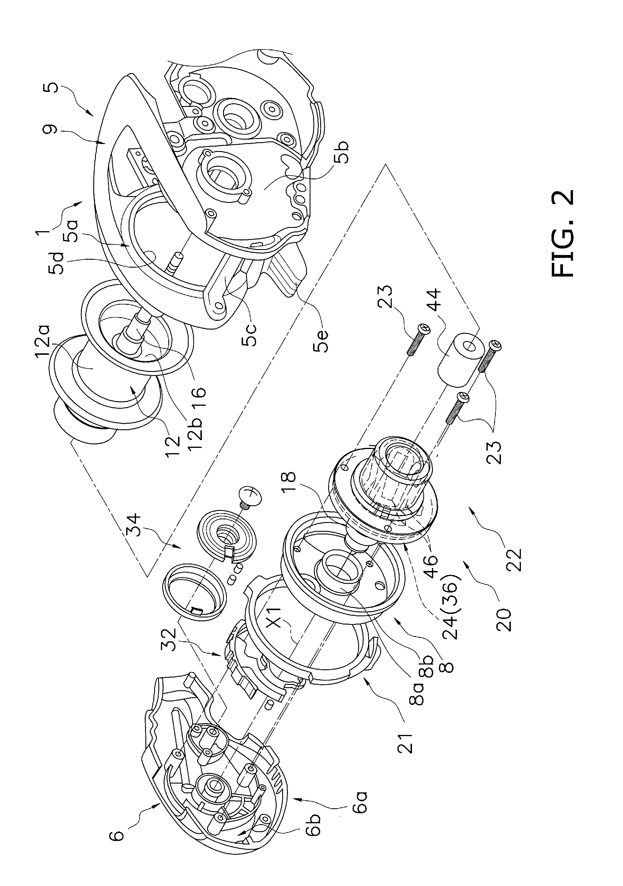 Spool brake device for dual-bearing reel