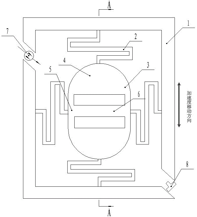 Acceleration detector based on resonance light tunneling effect and detection method