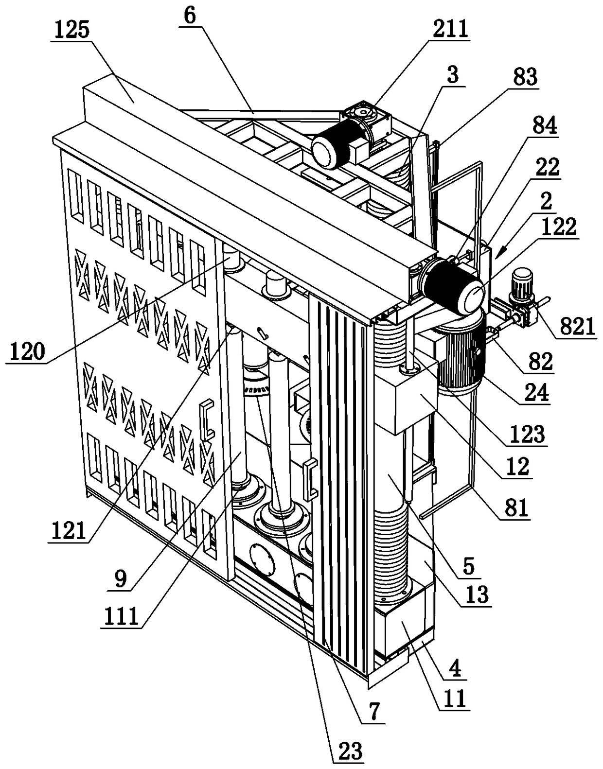 A multi-head vertical stone processing equipment