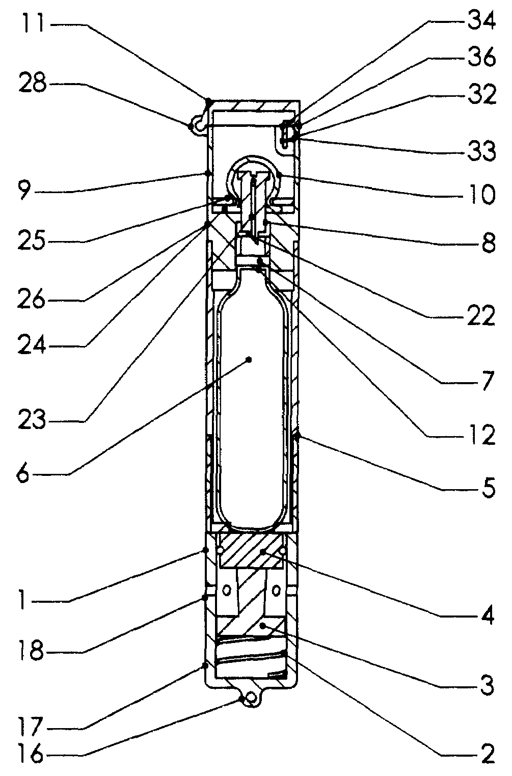 Inflatable buoyancy device with water-dependant triggering mechanism