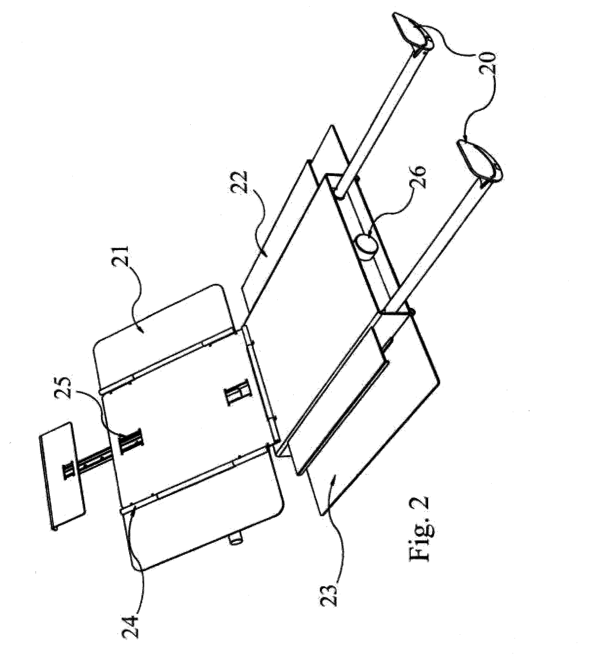 Compact and portable gynecological exam device