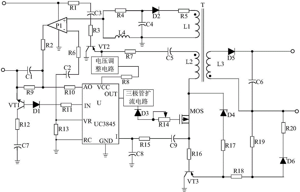 Current-enhanced bipolar switch stabilized voltage supply