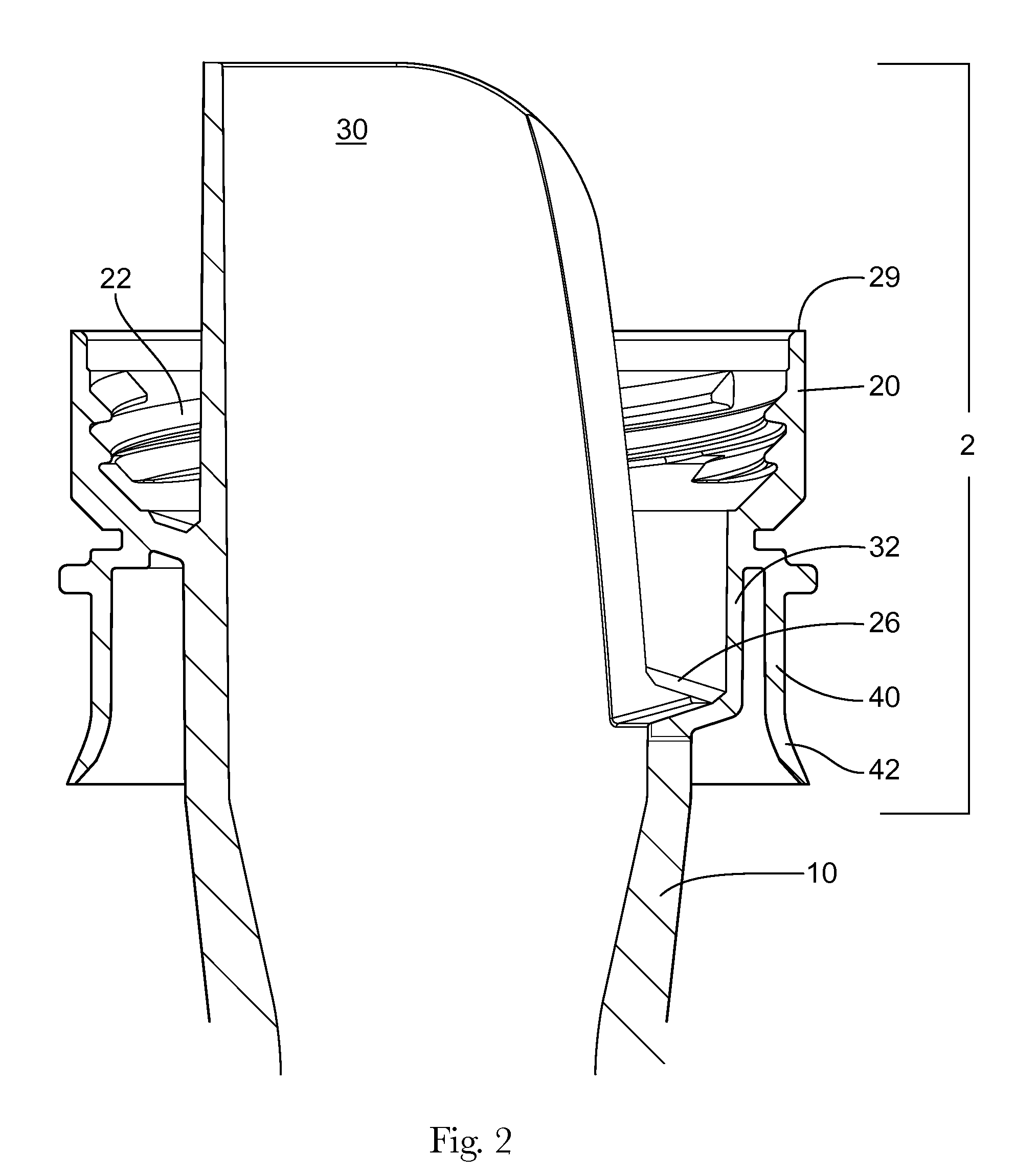 Container with an integrated spout