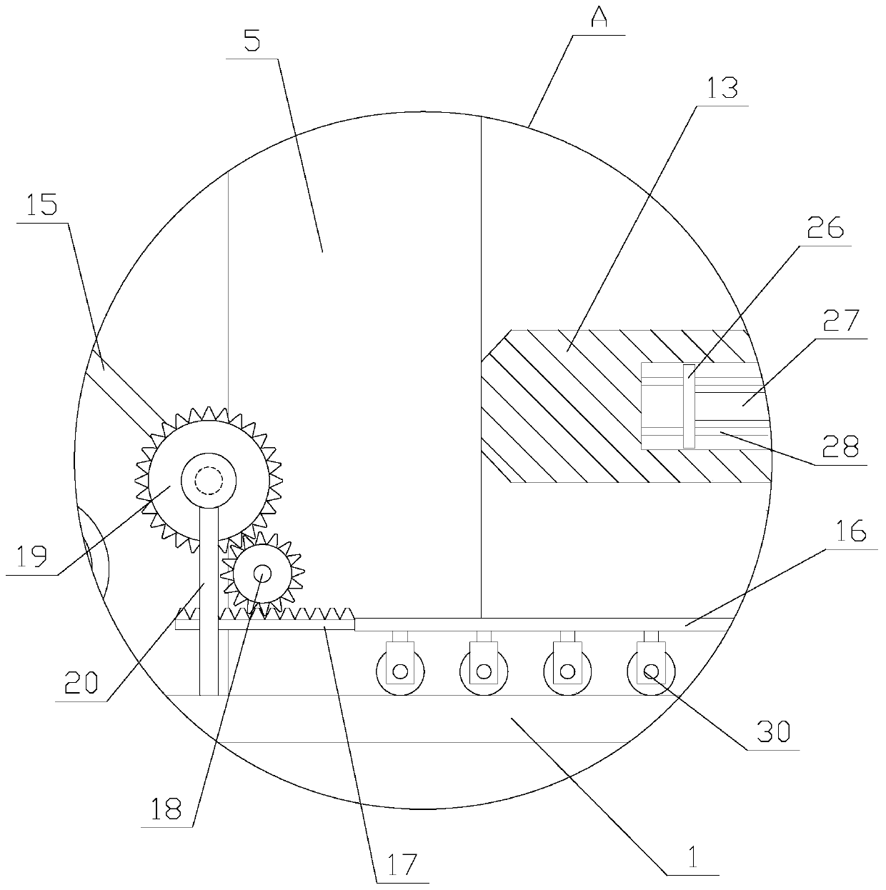 Material supply device with separation function for production line