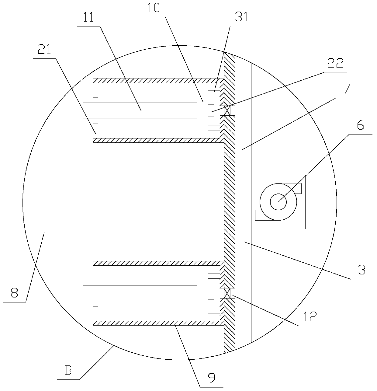 Material supply device with separation function for production line