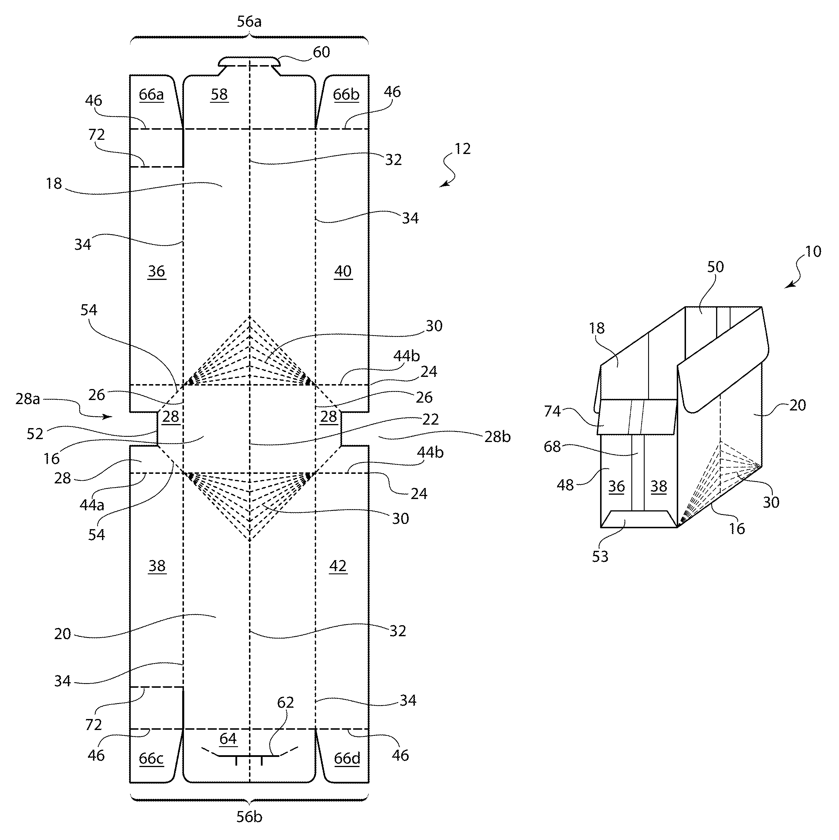 Self-sealing box for trash compactors