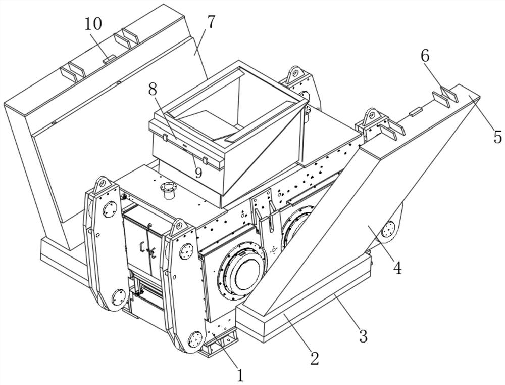 High-pressure roller mill for ore crushing and working method thereof