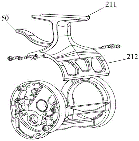 Double-disc type movable hand brake fishing line reel