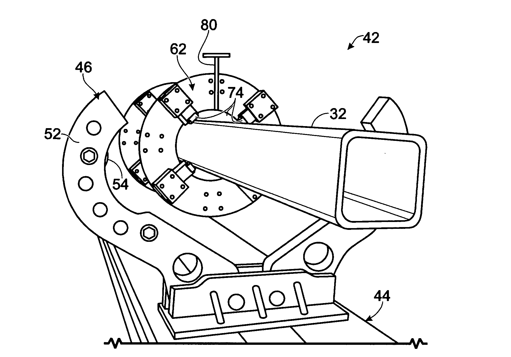 Rotational apparatus for welding beam-mount structure to the side(s) of a column