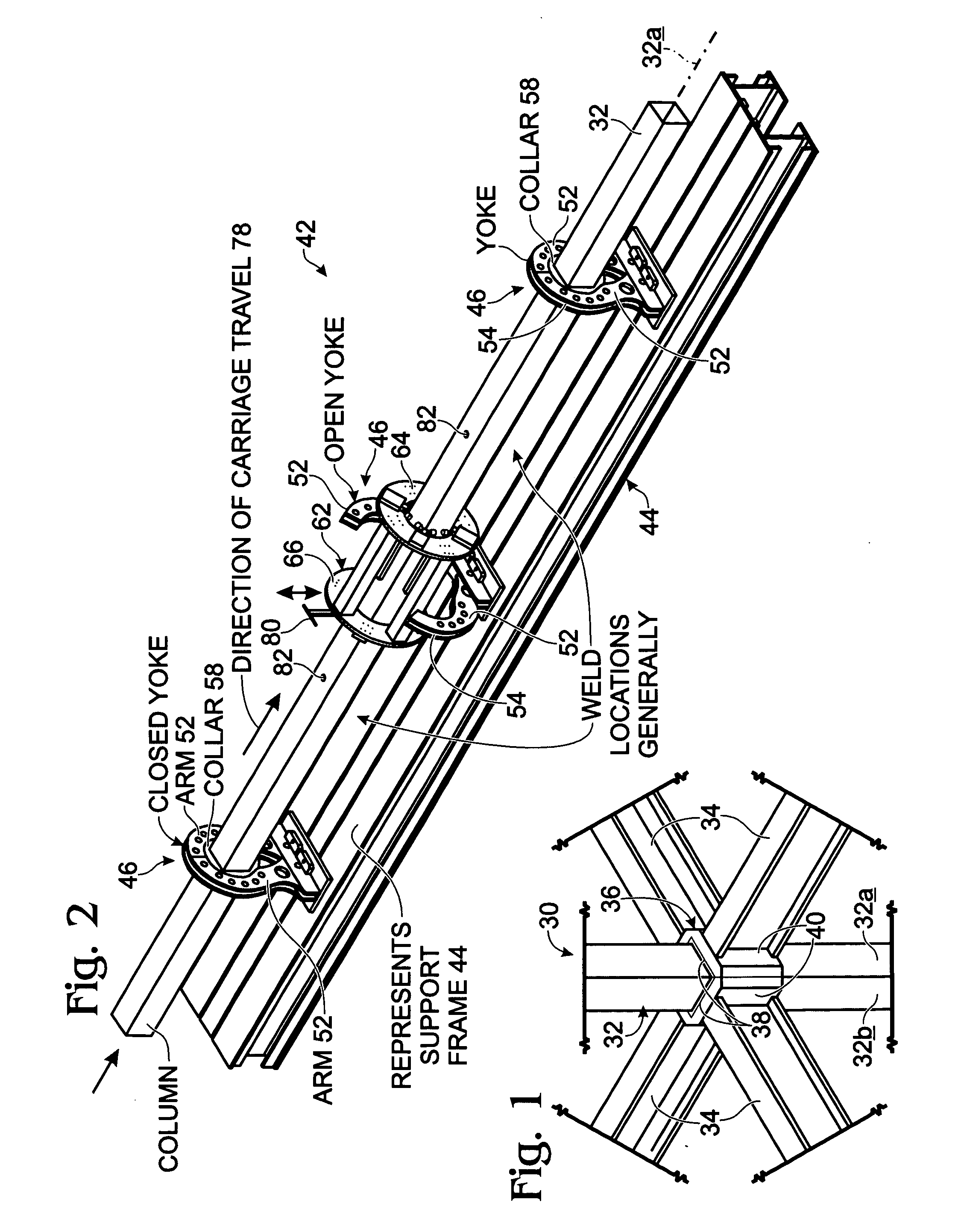 Rotational apparatus for welding beam-mount structure to the side(s) of a column