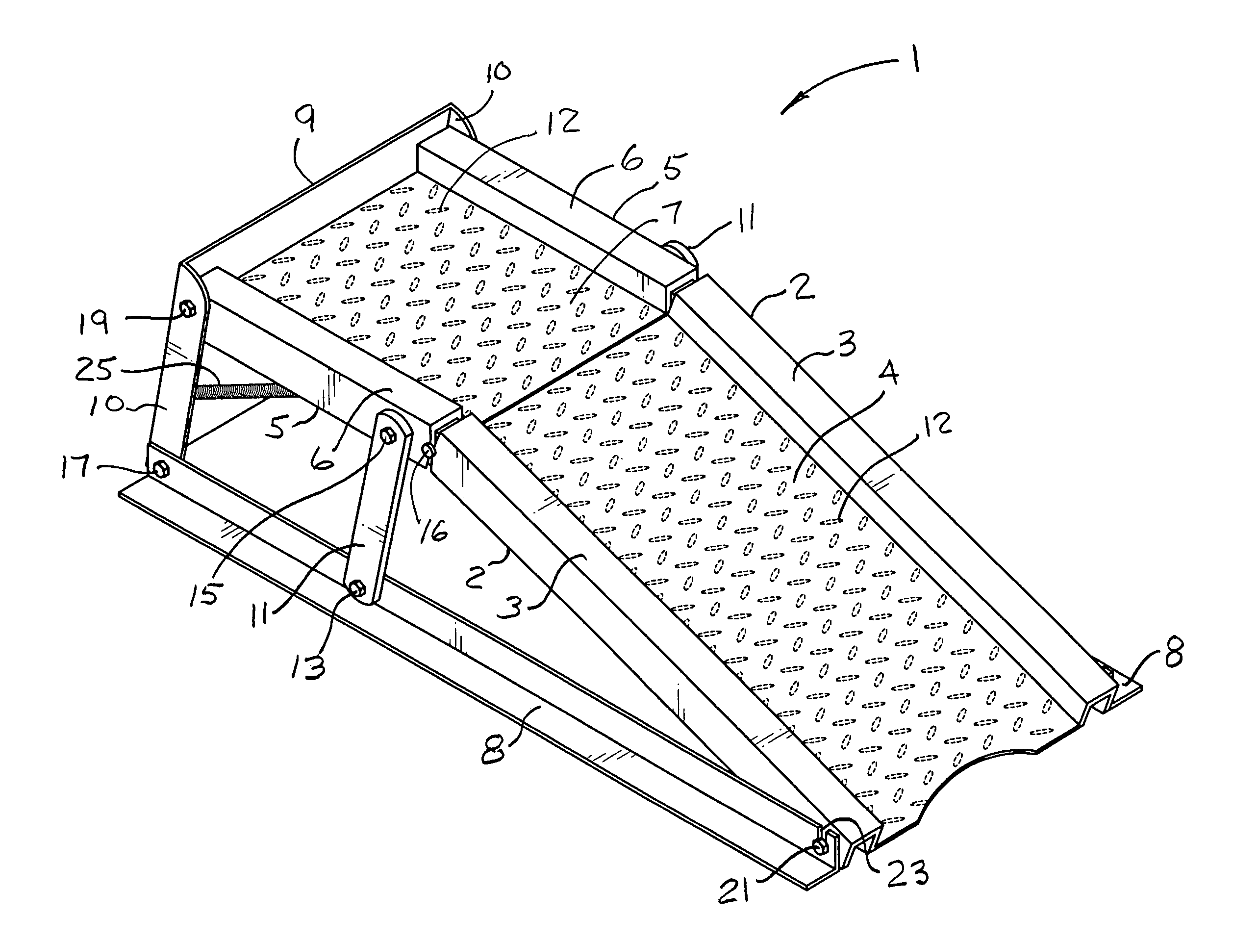 Collapsible vehicle ramp