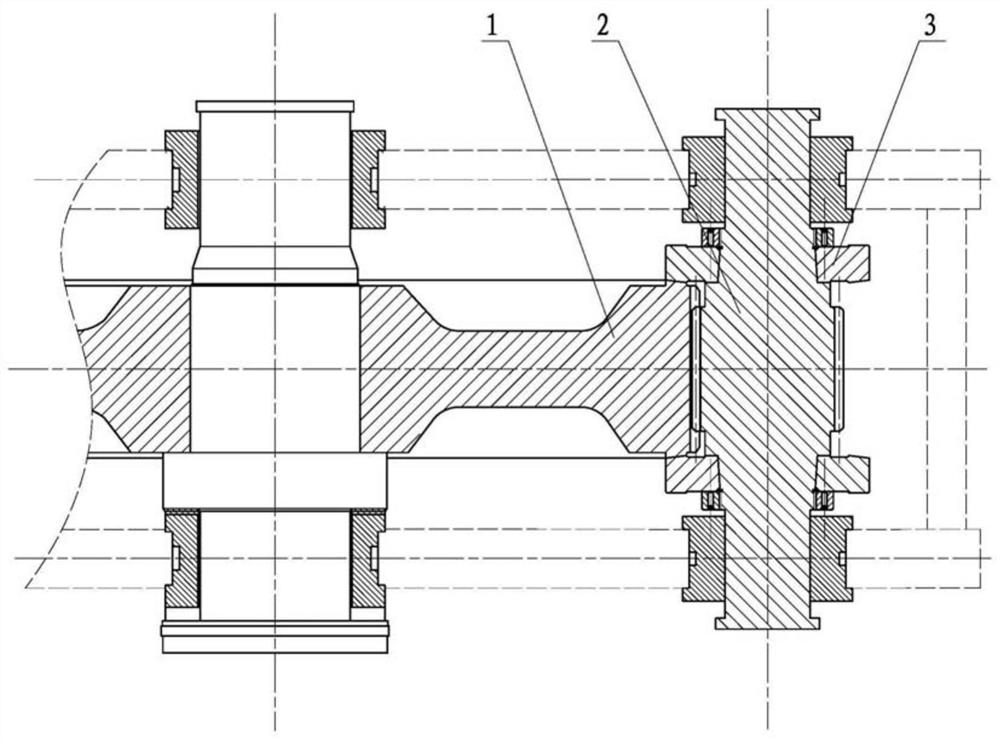 Axial force conical surface thrust structure for high-speed heavy-load helical gear transmission system