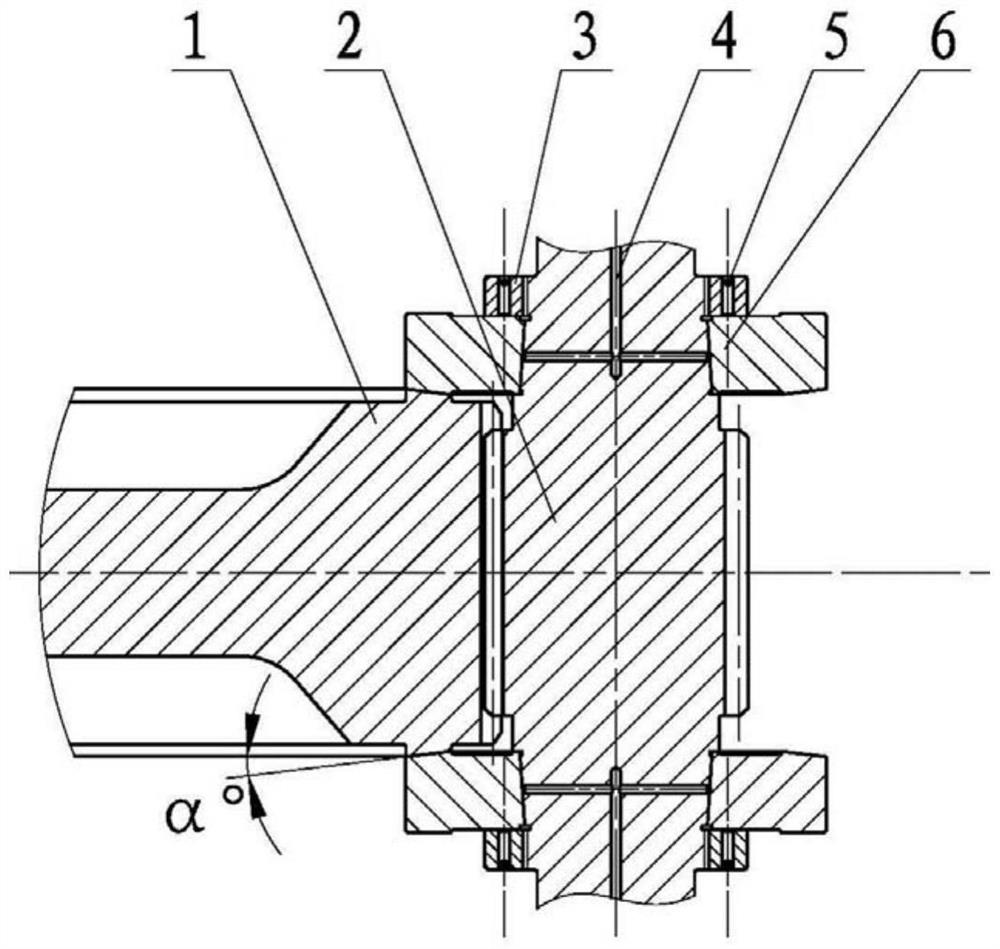 Axial force conical surface thrust structure for high-speed heavy-load helical gear transmission system