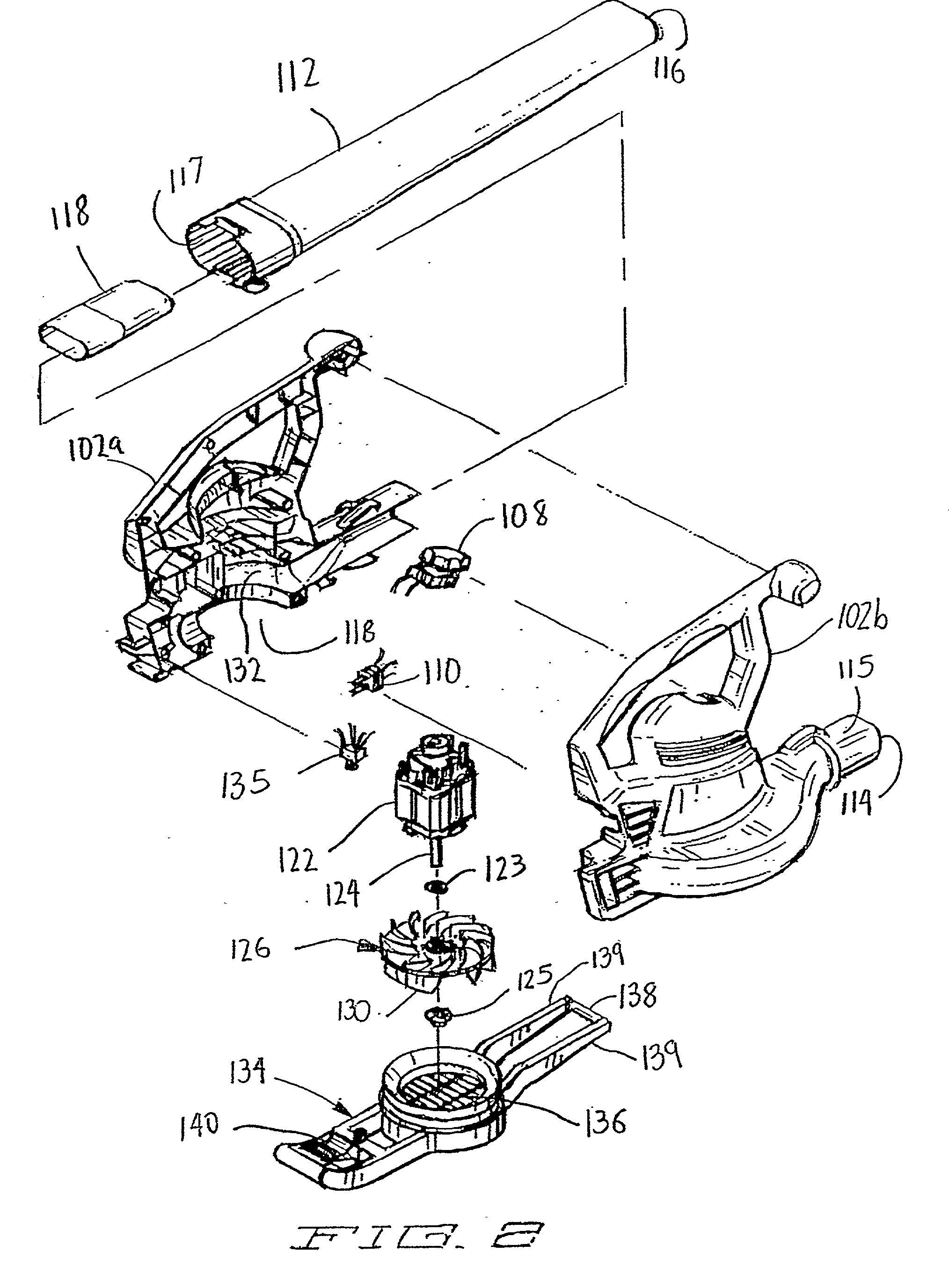 Impeller for use with portable blower/vacuums