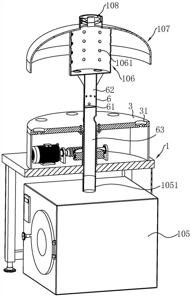 A kind of demoulding device for high-purity boron oxide glass body