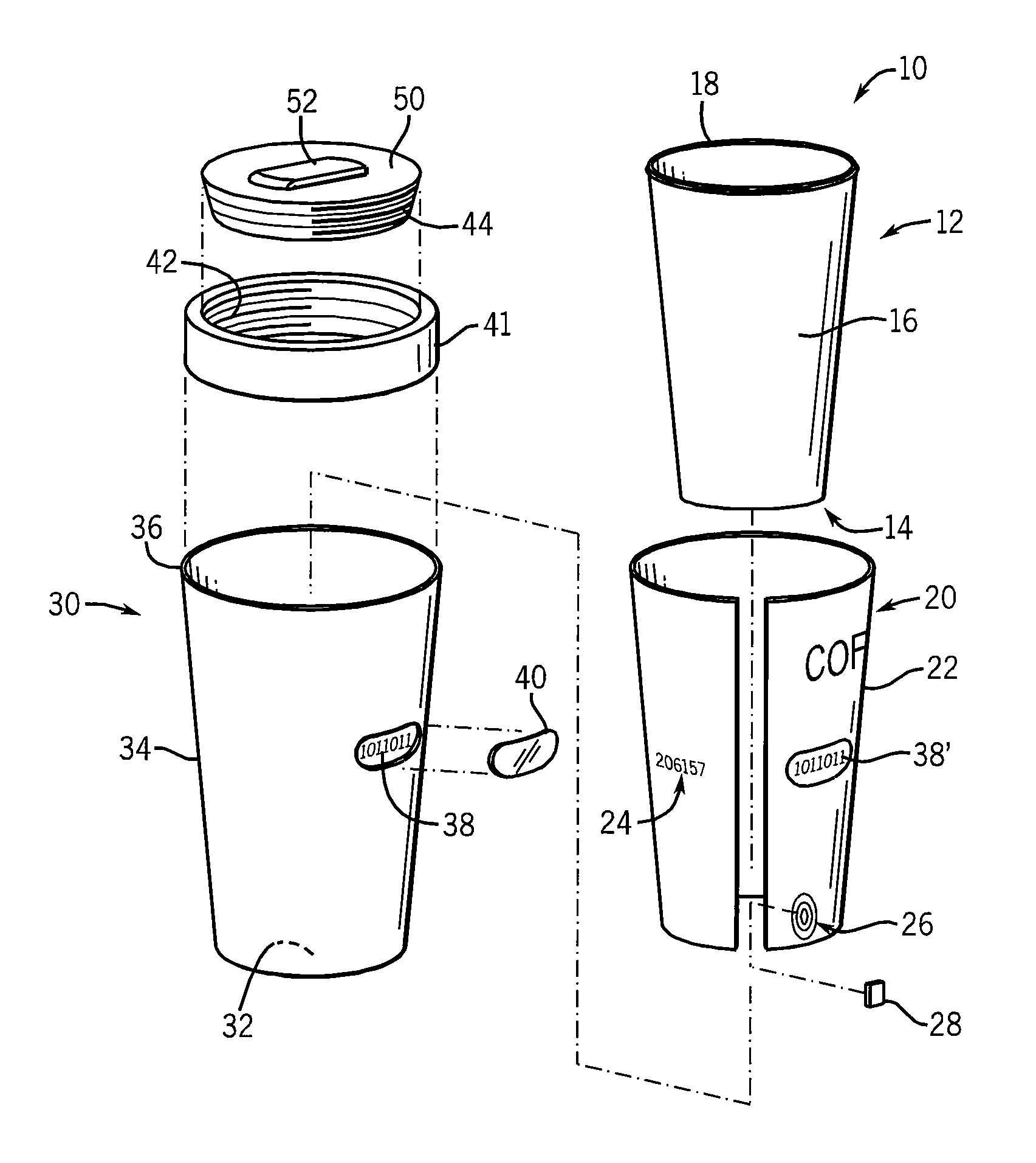 Thermal Beverage Container with Secure Account Identifier