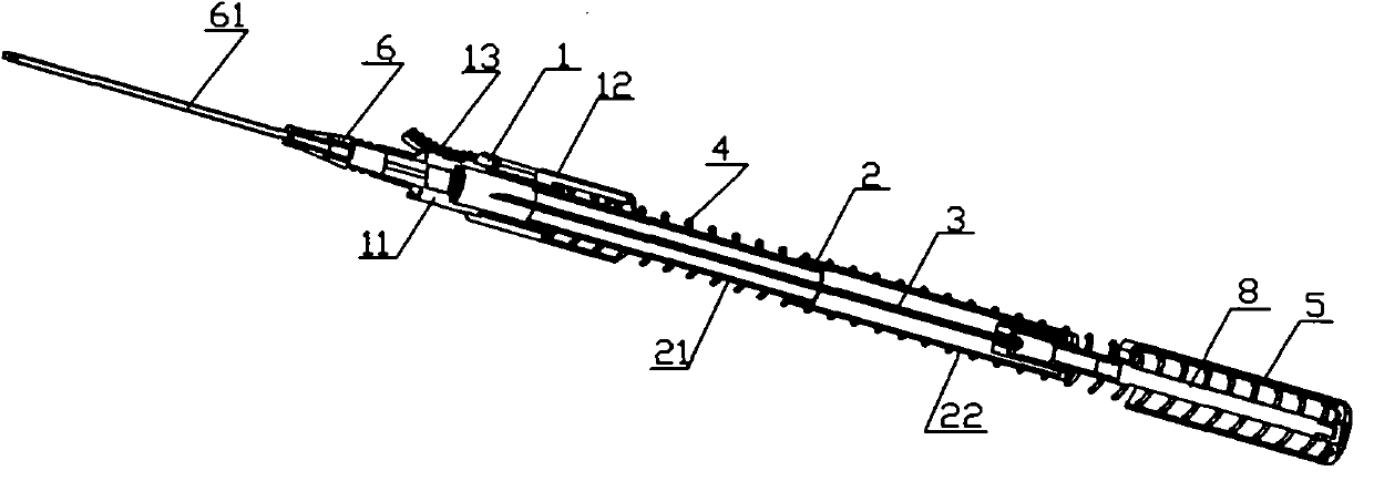 Retention needle tube assembly