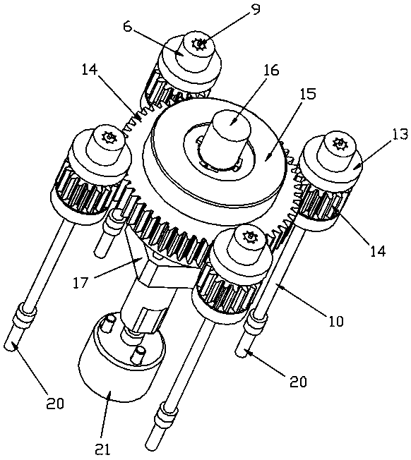 Forming and die releasing device for injection molding die gear and injection molding device thereof