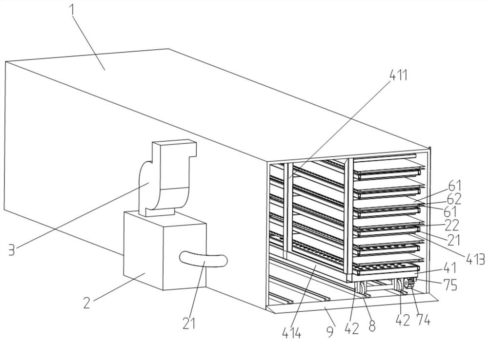 Drying device for drying in chlorine ether rubber production