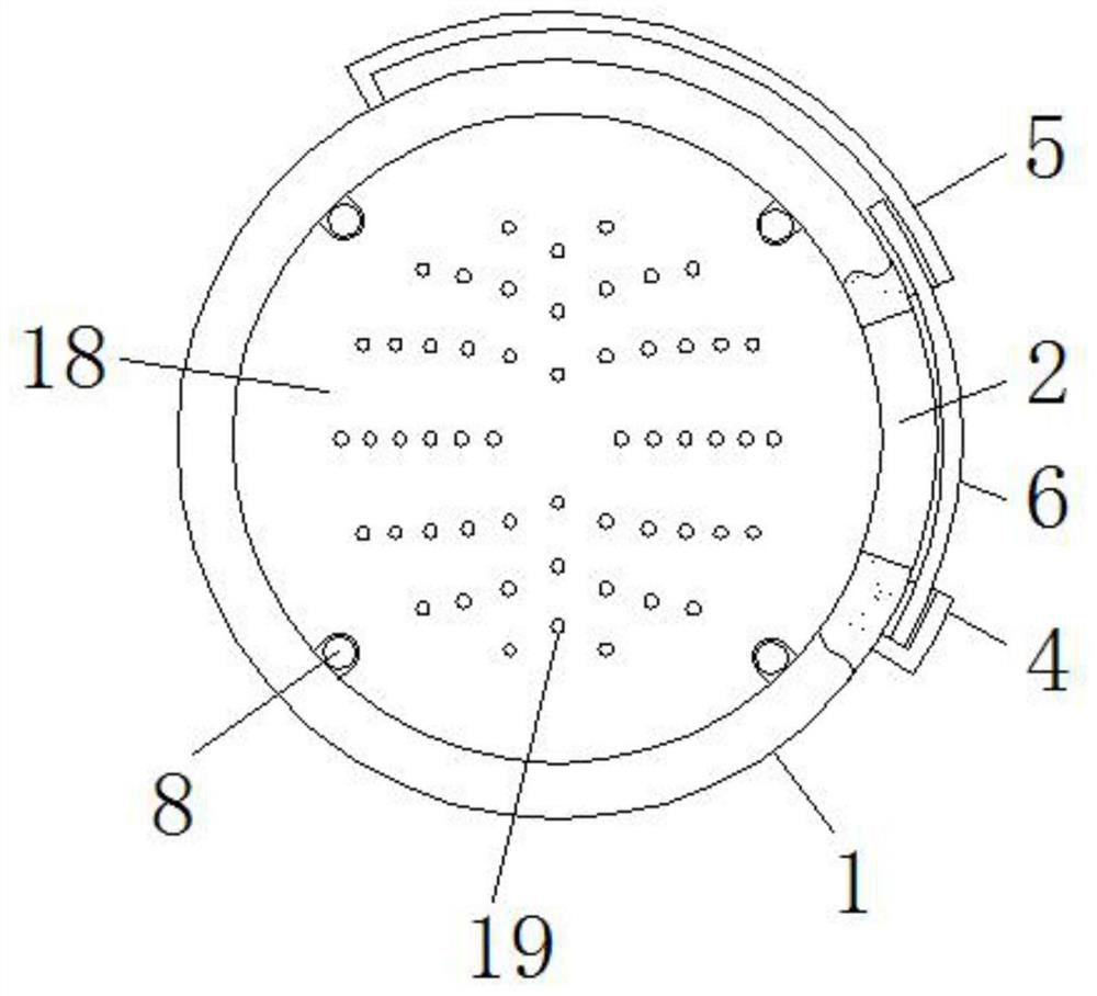 A degaussing device for computer information storage equipment capable of ensuring degaussing effect