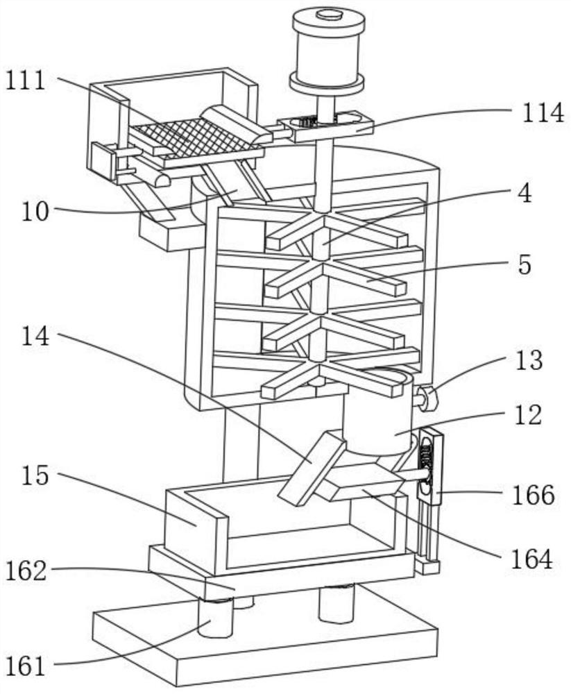 Dry-mixed pretreatment cement mortar stirring device