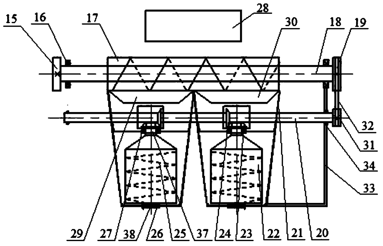 Vertical-type threshing device and vertical-type threshing harvester