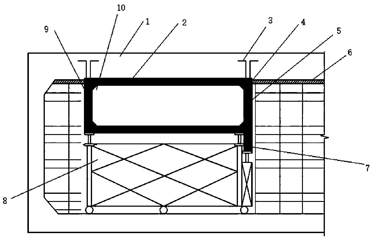 Subway station prefabricated rail top air duct and installation mode thereof