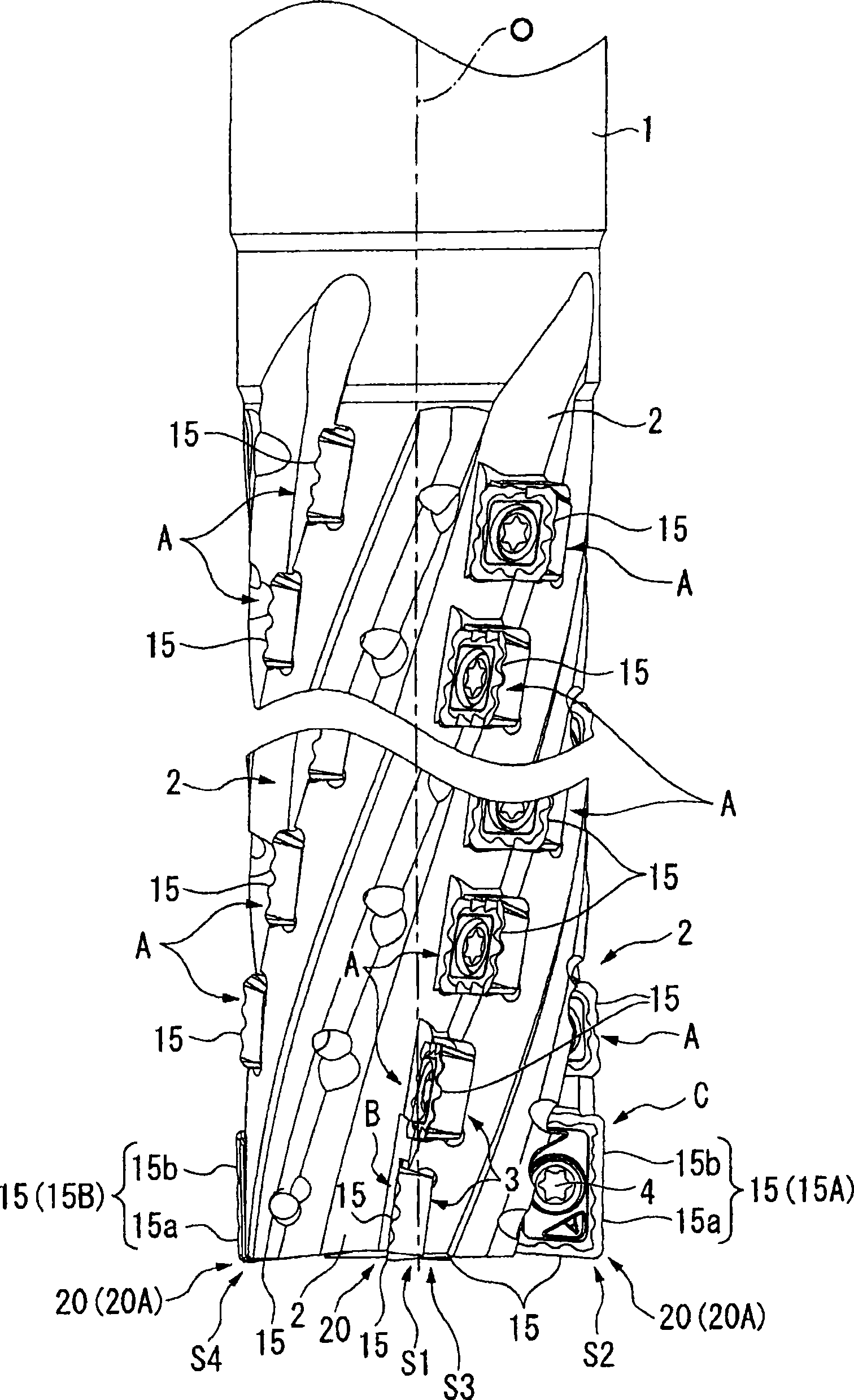 Insert for roughing and roughing end mill