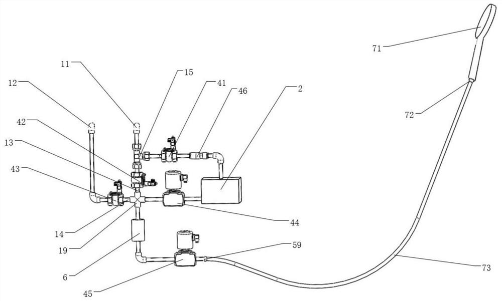 A water-saving intelligent constant temperature and constant current bathing system